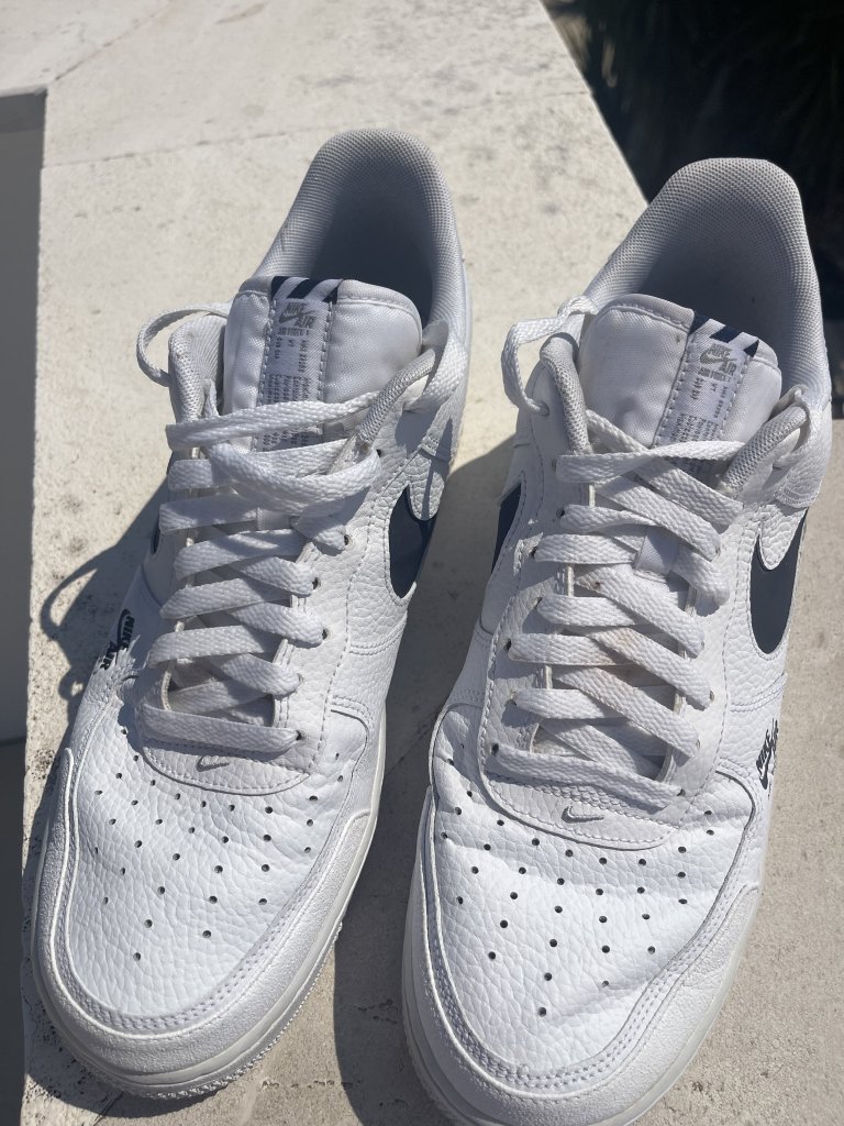 Nike Air Force 1 '07 Weiß/Navy  Gr. 44,5 (US 10.5, UK 9.5)
