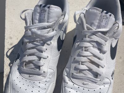 Nike Air Force 1 '07 Weiß/Navy  Gr. 44,5 (US 10.5, UK 9.5)