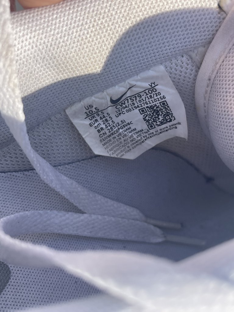 Nike Air Force 1 '07 Weiß/Navy  Gr. 44,5 (US 10.5, UK 9.5)