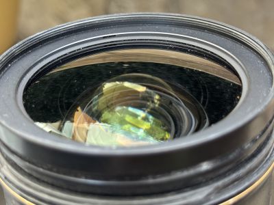 Nikon 24-70 FX lens with hood and filter