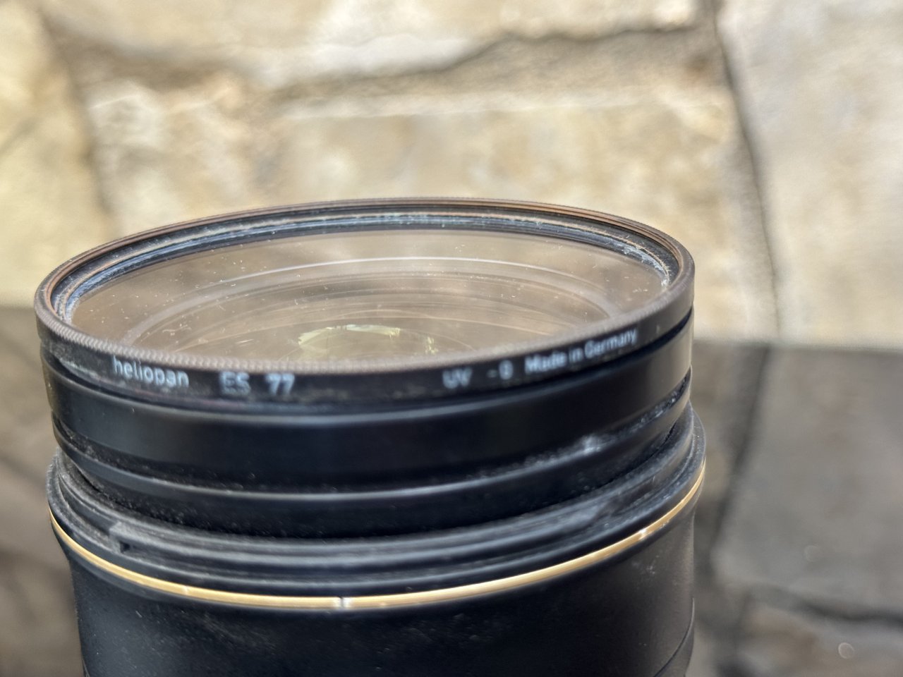 Nikon 24-70 FX lens with hood and filter