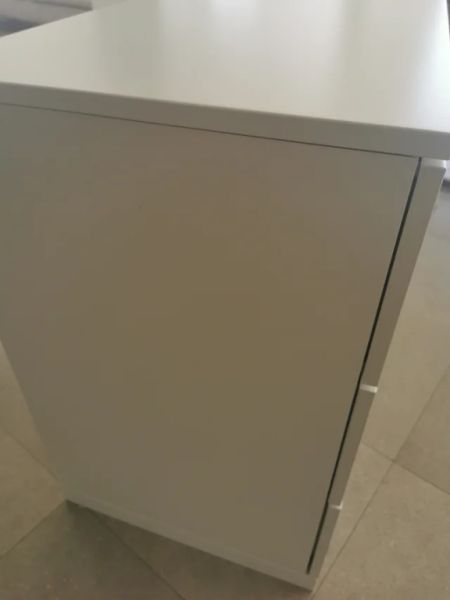 NORDLI vertical chest, 3 drawers, white