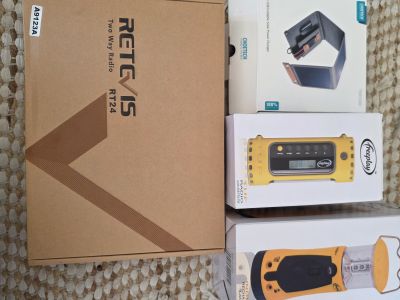 Emergency Supplies & Blackout/Camping Kit: Food, Walkie-Talkies, Solar & Light
