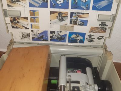 Router from Festo with router bit set and accessories