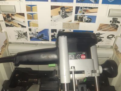 Router from Festo with router bit set and accessories