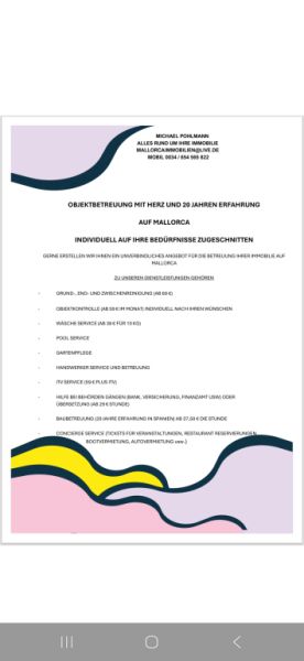 Property care — capacities available