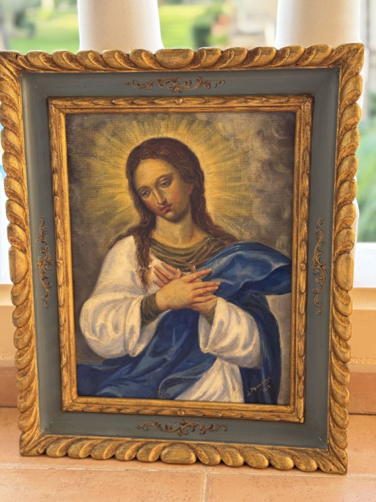 Öl Gemälde "Jungfrau Maria" ca. 53 x 44 cm