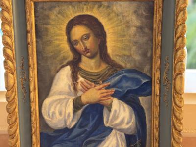 Oil painting "Virgin Mary" approx. 53 x 44 cm