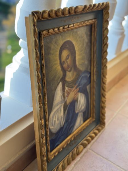 Oil painting "Virgin Mary" approx. 53 x 44 cm