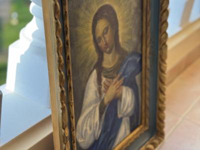 Oil painting "Virgin Mary" approx. 53 x 44 cm