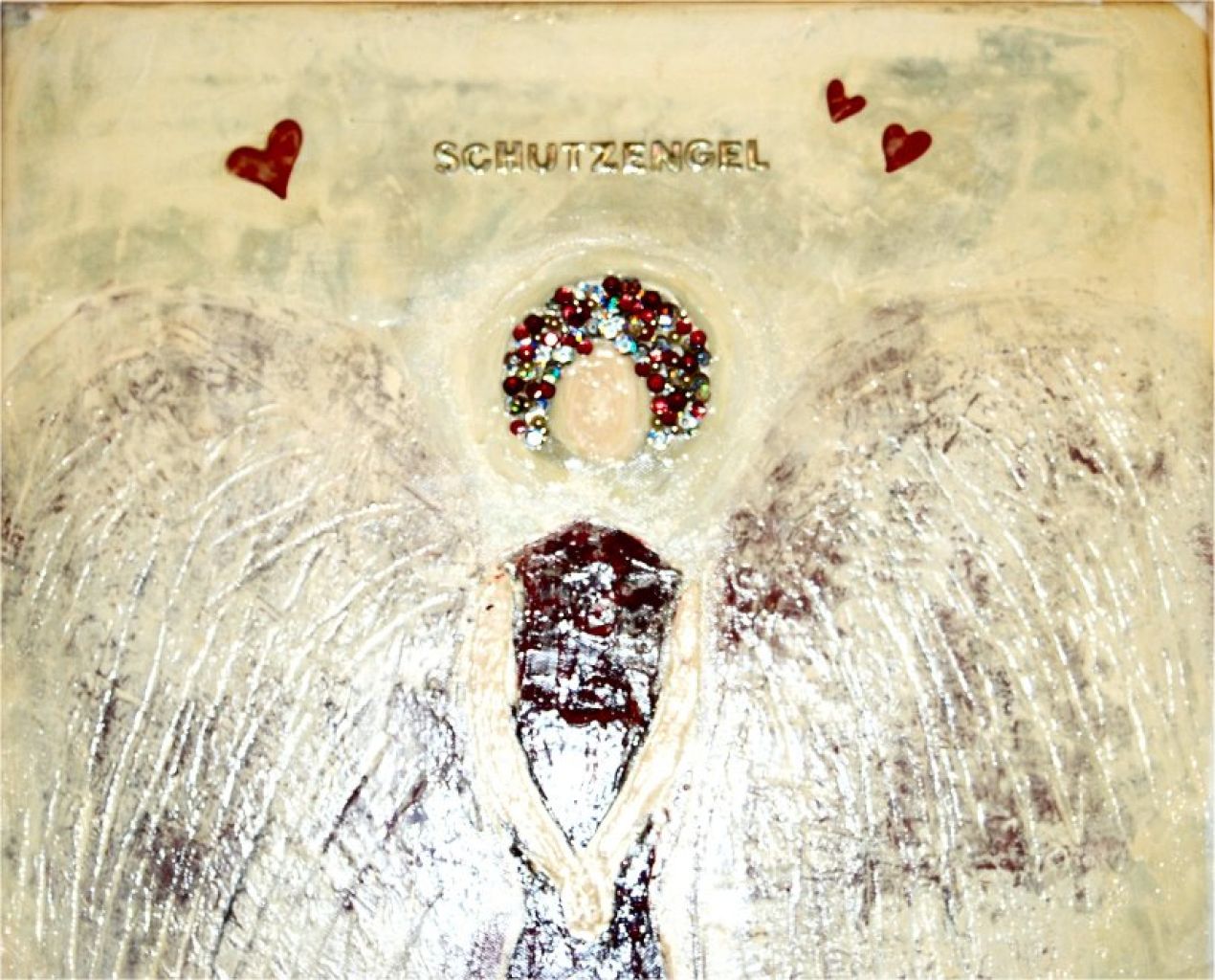 Ölgemälde "Schutzengel", signiert