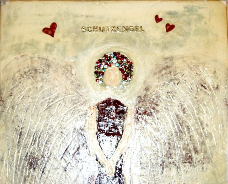 Ölgemälde "Schutzengel", signiert