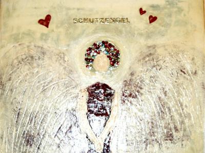 Ölgemälde "Schutzengel", signiert