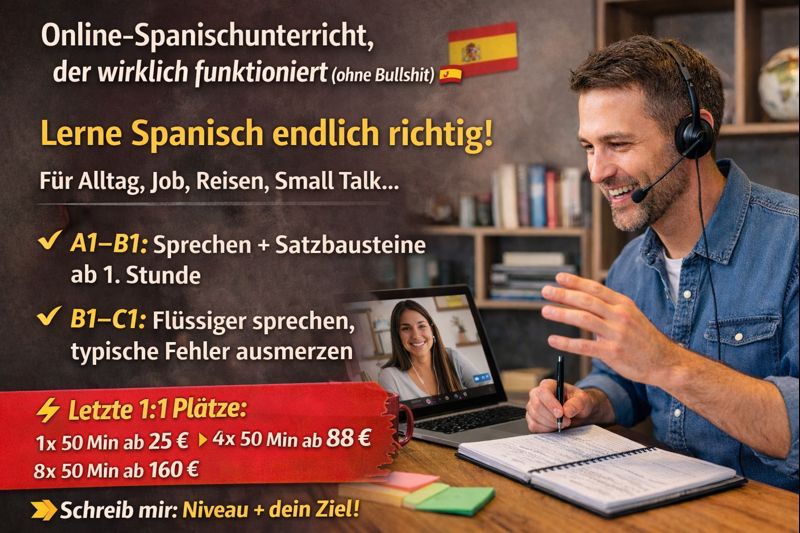Online-Spanischunterricht, der wirklich funktioniert (ohne Bullshit)