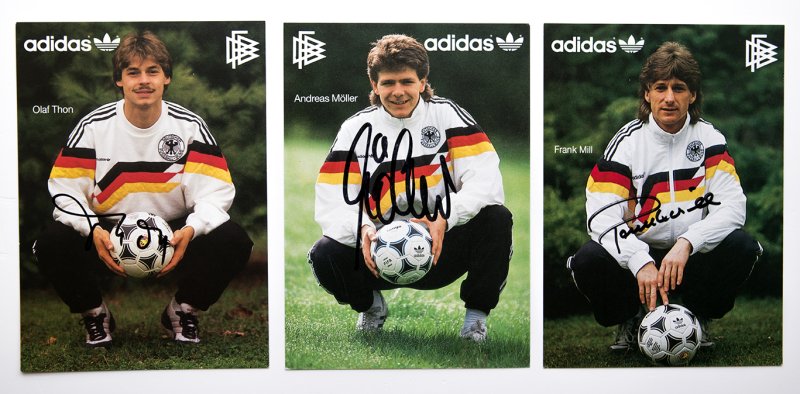 Org Autogramme DFB Olaf Thon, Andreas Möller, Frank Mill