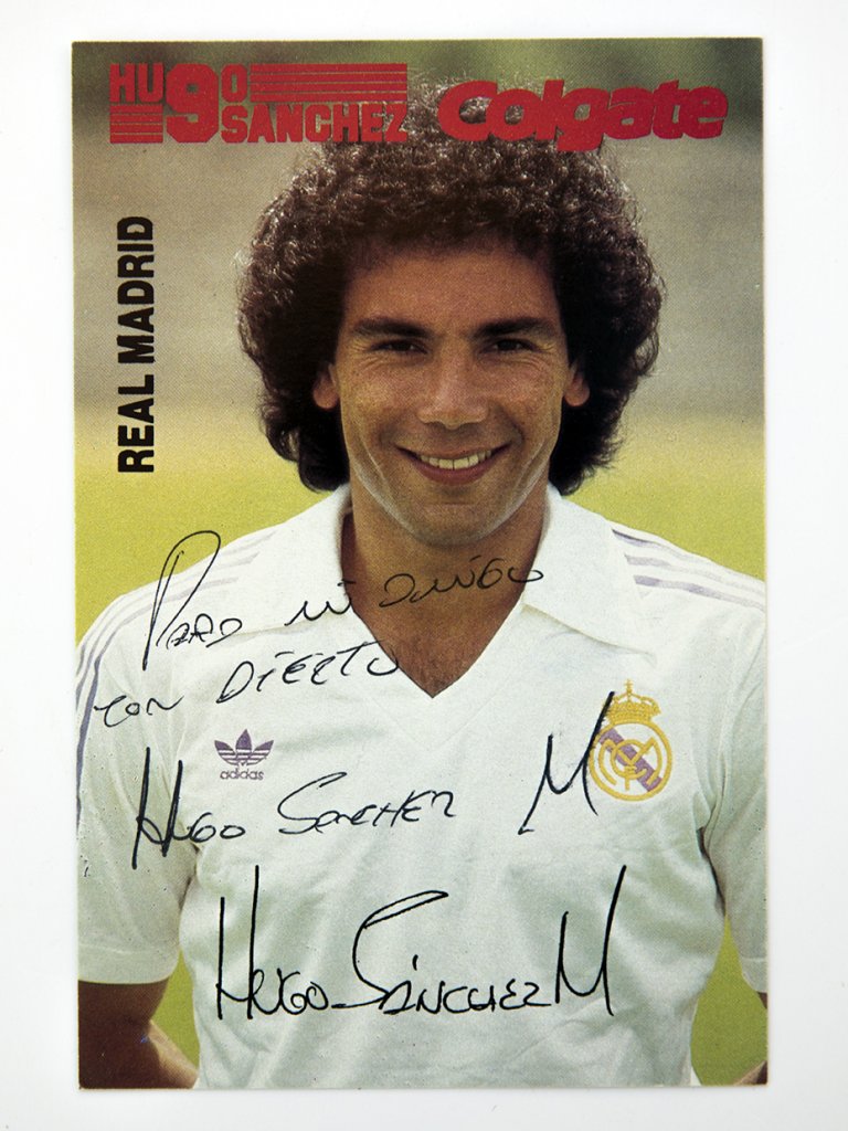 Orginal Autogramm von HUGO SANCHEZ / Real Madrid