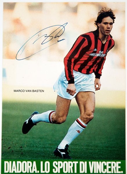 Orginal-Autogramm von MARCO VAN BASTEN / AC Milan