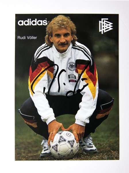 Autógrafo original de RUDI VÖLLER / DFB