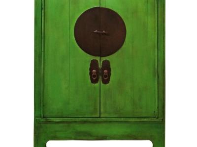 ORIENTALISCHER SCHRANK, Smaragdründ und Fuchsia_105 X 63 X 170cm
