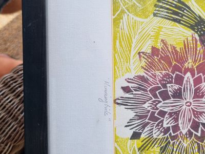 Original Linoldruck "Hummingbirds" Kolibris  Limitiert 55/100  Signiert & Gerahmt