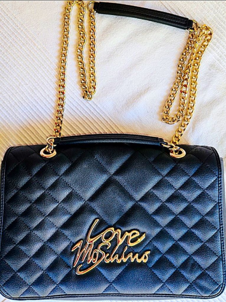 Original Love Moschino Handtasche / Schultertasche  Schwarz & Gold (Neuwertig!)