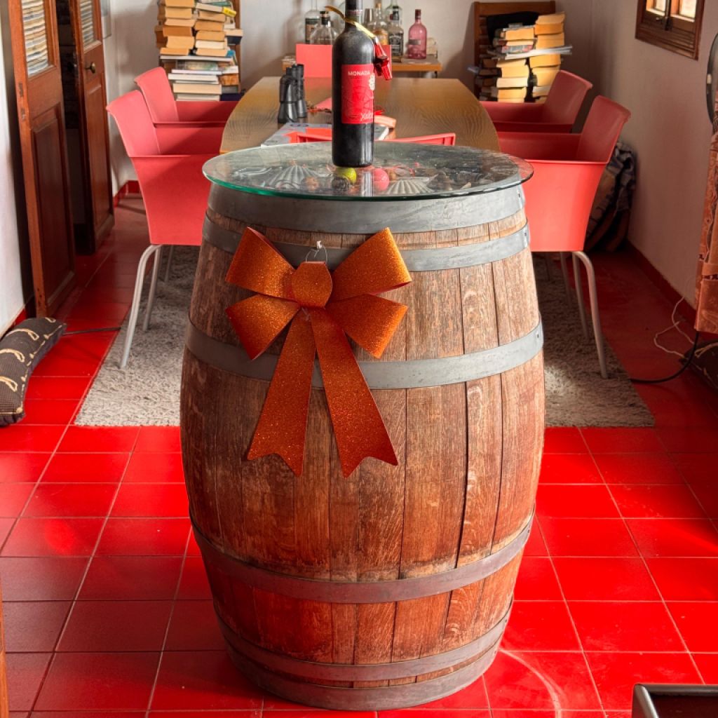 Original red wine barrel