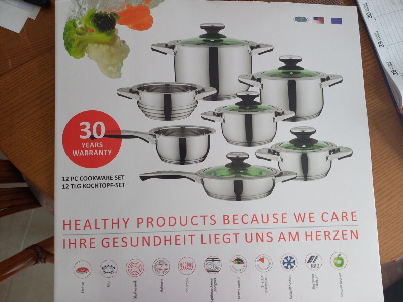 Original Schweizer Topf Set, ungebraucht 12 teilig