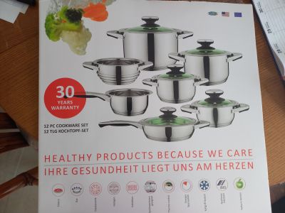 Original Schweizer Topf Set, ungebraucht 12 teilig
