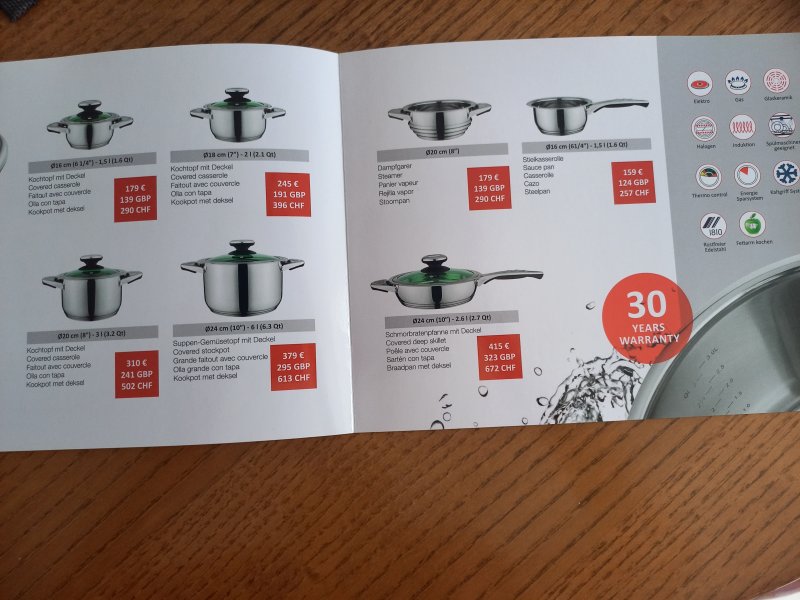 Original Schweizer Topf Set, ungebraucht 12 teilig