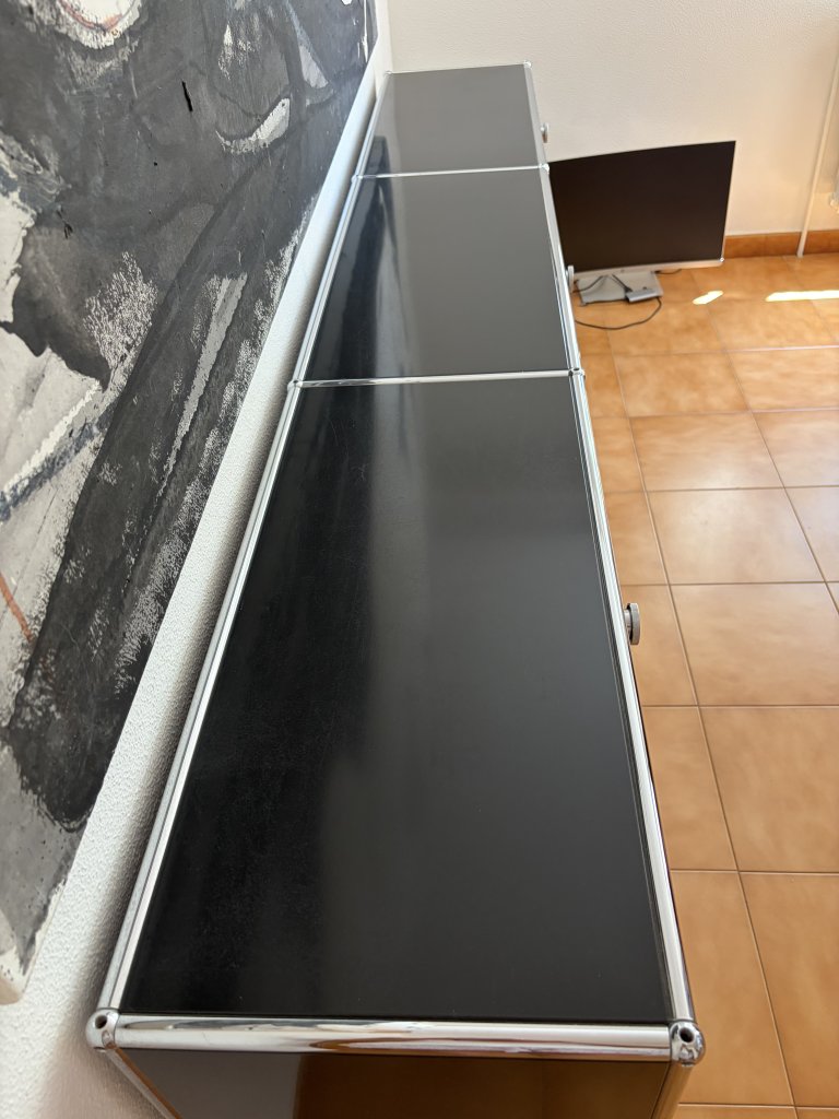 Original USM Haller Sideboard  Schwarz  6 Klapptüren  Hervorragender Zustand