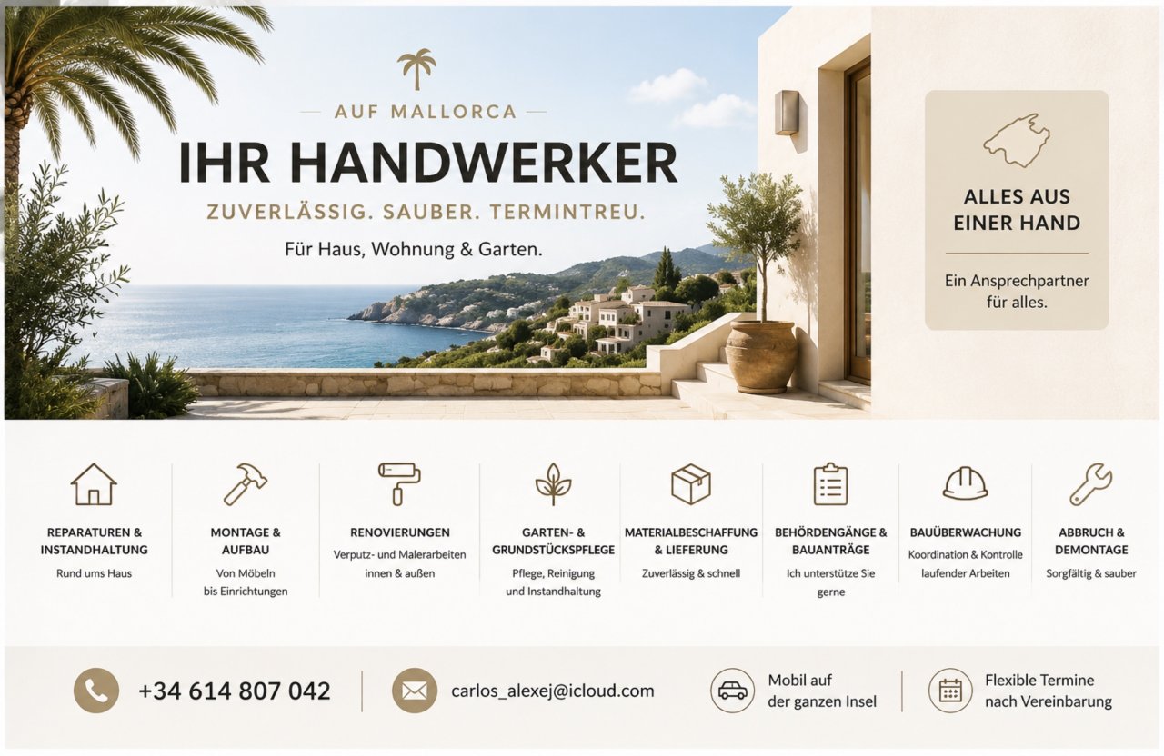 Palma: Zuverlässiger deutscher Handwerker / Allrounder