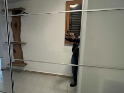 Pax Schiebetürenschrank Spiegel und Milchglas