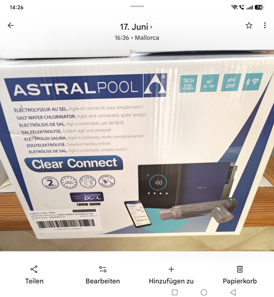 Ph automatik pool neuwertig und astral salzanlage neu