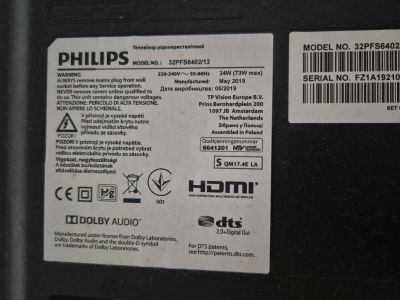 Televisor PHILIPS 32PFS6402/12, 32 pulgadas Full HD LED Smart TV con Ambilight de 2 lados