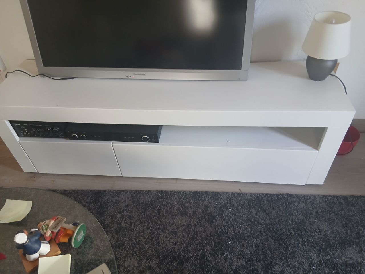 Phonoschrank weiß Hochglanz