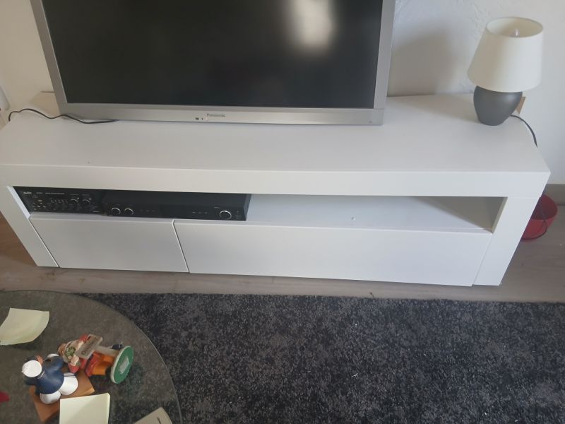 Phonoschrank weiß Hochglanz