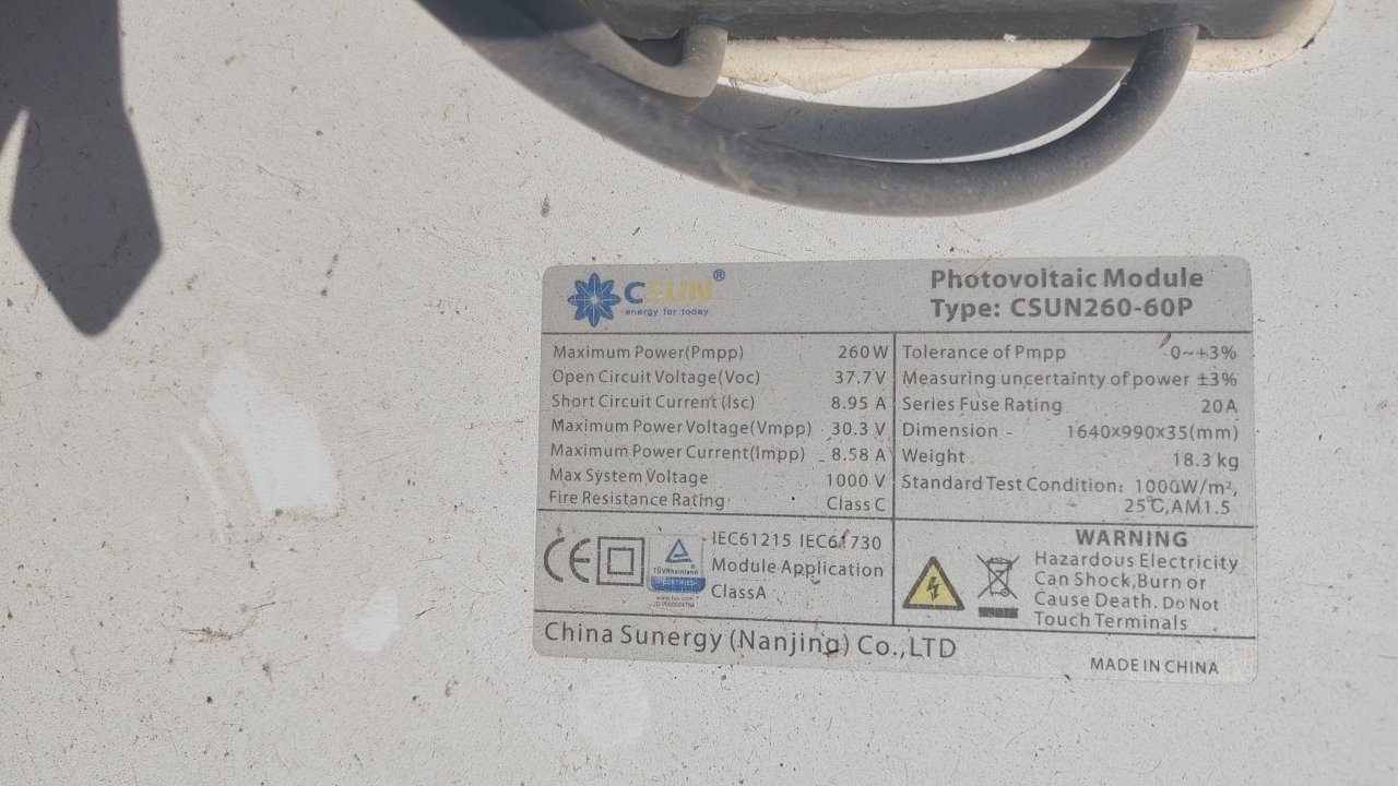 Photovoltaik: 2x 6 Module
