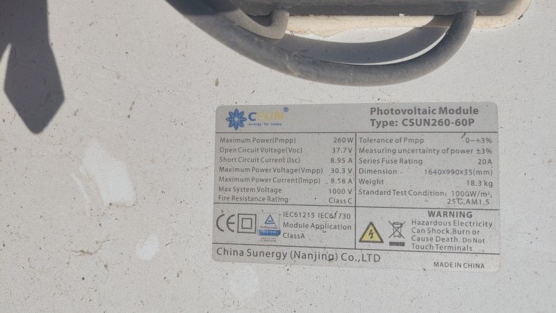Photovoltaik: 2x 6 Module