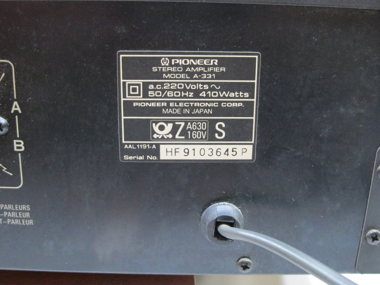 Pioneer Stereo AMPLIFIER A-331, 410Watt, gebraucht, guter Zustand, Andratx
