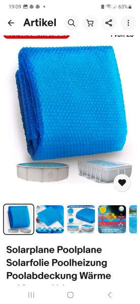 Cobertura de piscina Poolfolie película solar 4x8 nueva cubierta de piscina