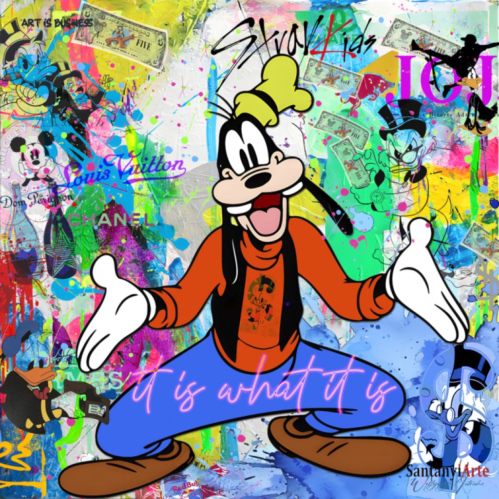 Pop Art Art with Neon Font