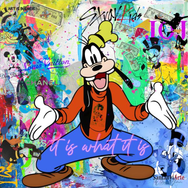 Pop Art Art with Neon Font