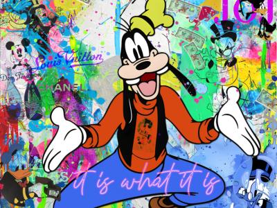 Pop Art Art with Neon Font