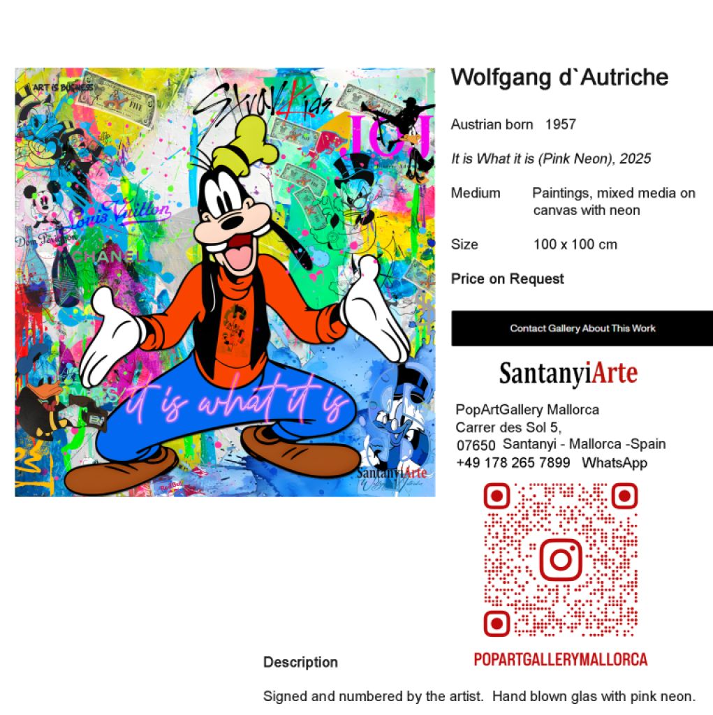 Pop Art Art with Neon Font