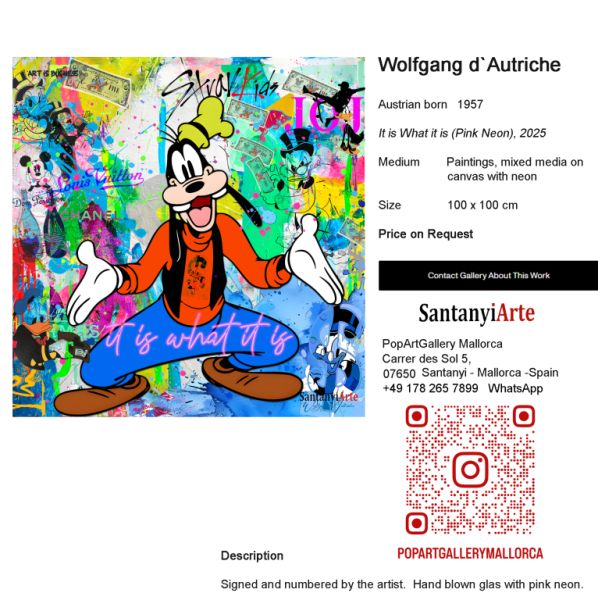 Pop Art Art with Neon Font