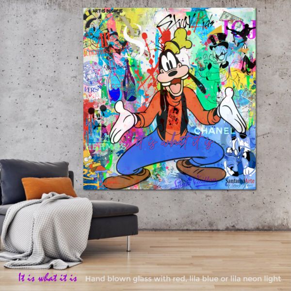 Pop Art  with neon lettering