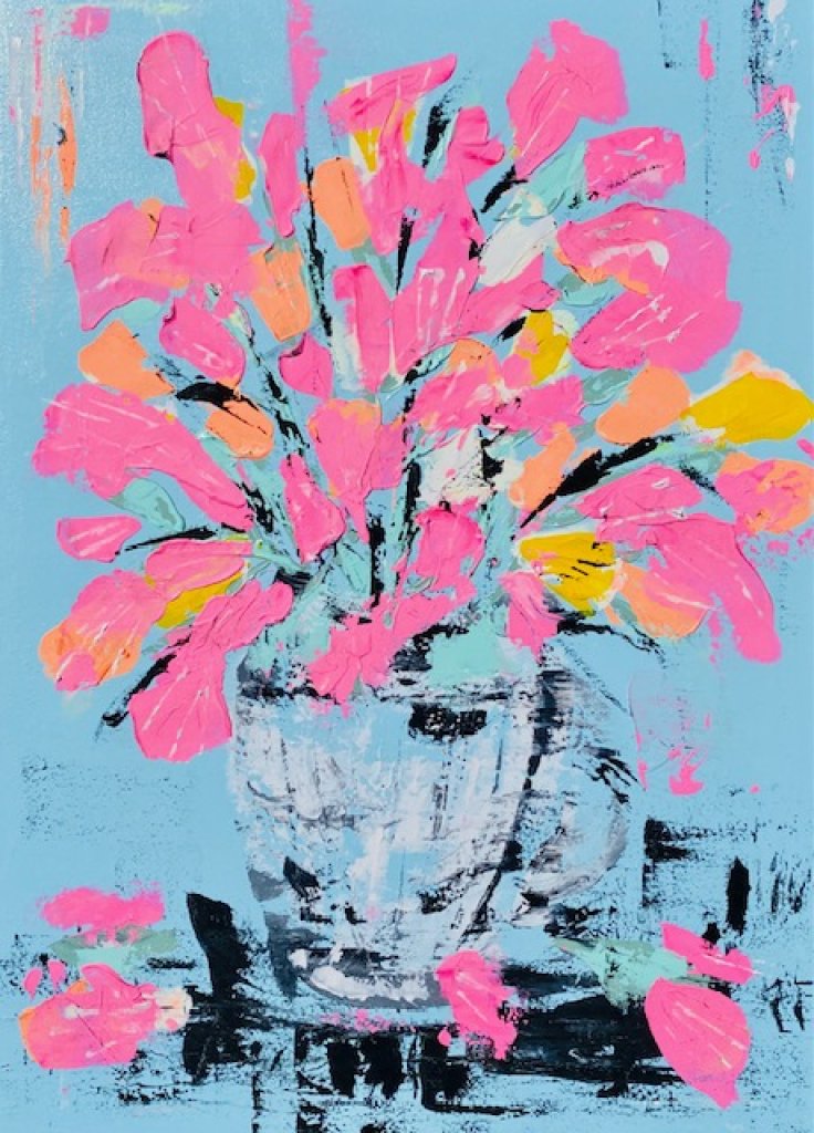 Pop Art Originale "Flower Power", 70 x 50 cm, aus Mallorca