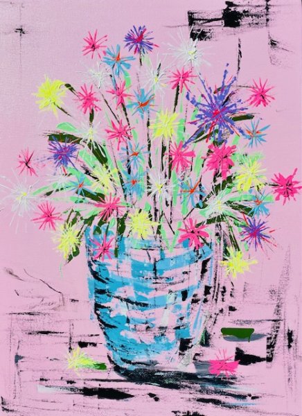 Pop Art Originale "Flower Power", 70 x 50 cm, aus Mallorca