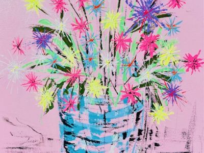 Pop Art Originale "Flower Power", 70 x 50 cm, aus Mallorca