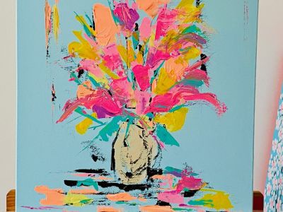 Pop Art Originale "Flower Power", 70 x 50 cm, aus Mallorca